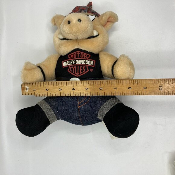 Vintage 1993 Harley Davidson Motorcycles Pig Hog Stuffed Animal Plush Toy - Picture 8 of 8